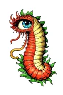 Eye Boogie Worm Sand tattoo design idea