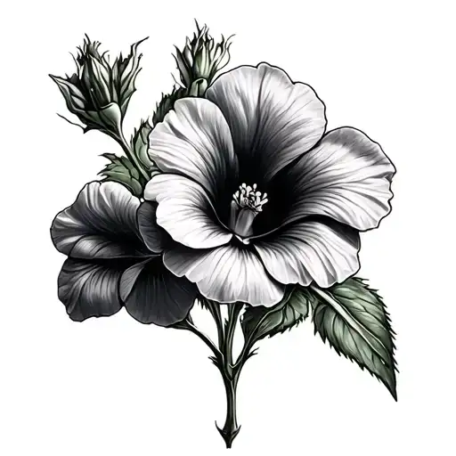 Petunia tattoo design idea