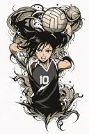 volleyball theme tattoo design idea