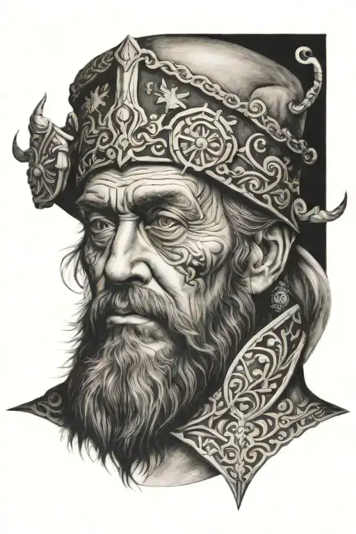 Micro realism tattoo with Ivan the terrible  tattoo design idea