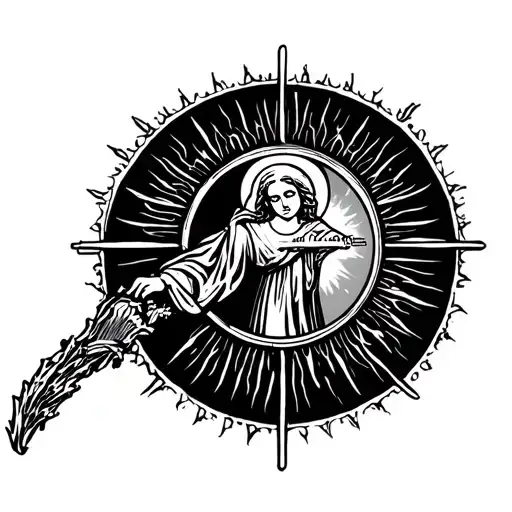 Miraculous Medal tattoo design idea