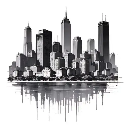 Cleveland Skyline tattoo design idea