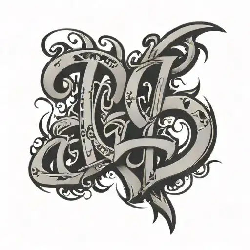 letters ICP tattoo design idea