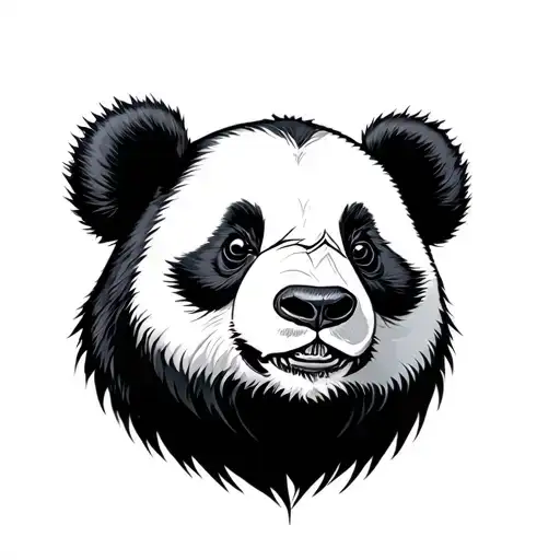Warrior Panda tattoo design idea