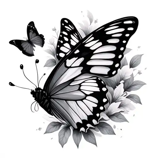 enjoy the butterflies tattoo design idea