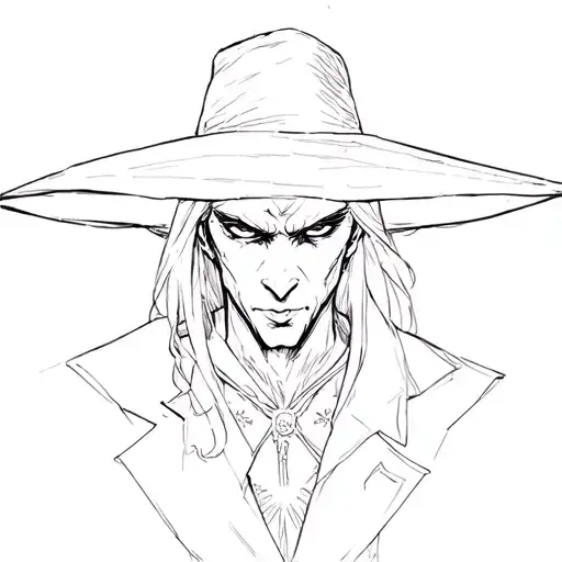 In the style of the anime "Vampire Hunter D: Bloodlust" tattoo design idea
