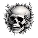 I want a tattoo that has outdoors encompassing with mental health struggles, and with some sort of skull type horror tattoo design idea