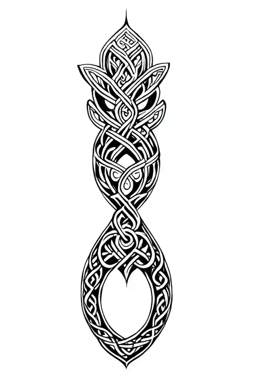 Celtic and Koru ring finger tattoo design tattoo design idea