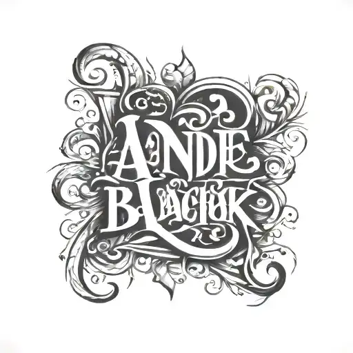 chicano lettering saying andre tattoo design idea