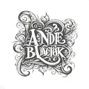 chicano lettering saying andre tattoo design idea