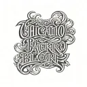 chicano lettering saying andre tattoo design idea