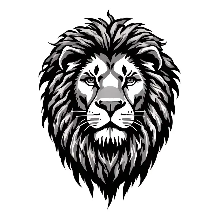 Rasta lion with dreadlocks tattoo design idea