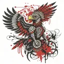 Aztec eagle warrior tattoo design idea
