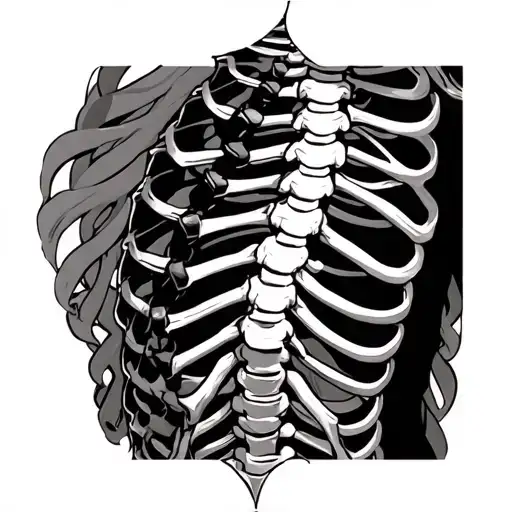 Scoliosis tattoo design idea