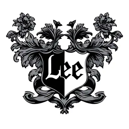 lee family crest type tatoo tattoo design idea