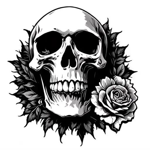 grateful dead skull tattoo design idea