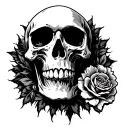 grateful dead skull tattoo design idea