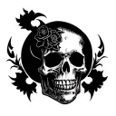 grateful dead skull tattoo design idea