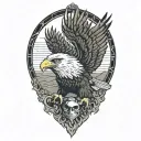 Bald Eagle tattoo design idea