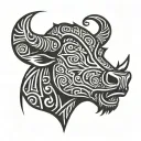 bull head tattoo design idea