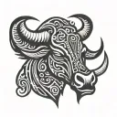 bull head tattoo design idea