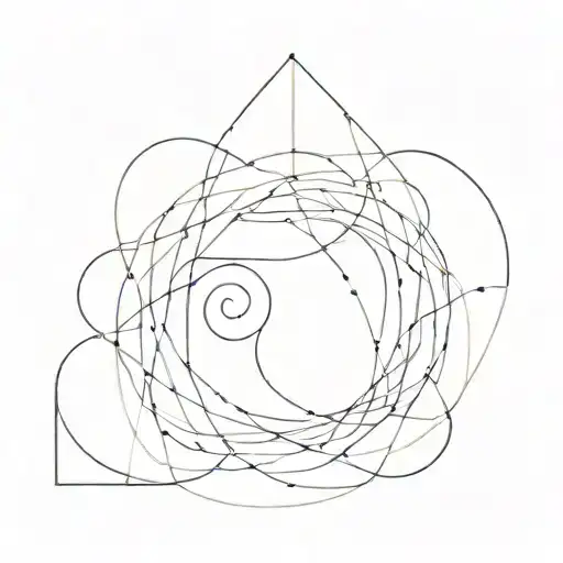 A geometric representation of the Fibonacci sequence tattoo design idea