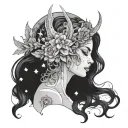 Marena, goddess of death and winter. Able to control time. Can take life even from gods. But also gives new life tattoo design idea