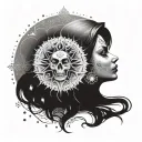 Marena, goddess of death and winter. Able to control time. Can take life even from gods. But also gives new life tattoo design idea