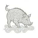 celtic boar tattoo design idea