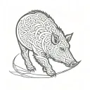 celtic boar tattoo design idea