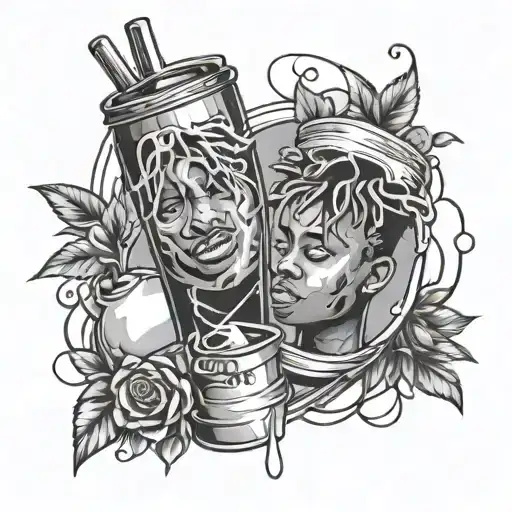 juice wrld tattoo design idea