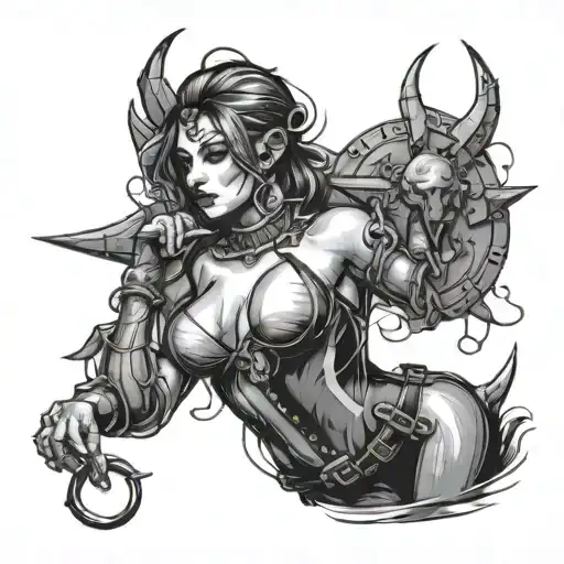 Dominant BdSM tattoo design idea