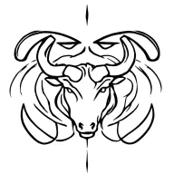 Taurus zodiac symbol tattoo design idea