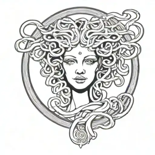 medusa tarot card tattoo design idea