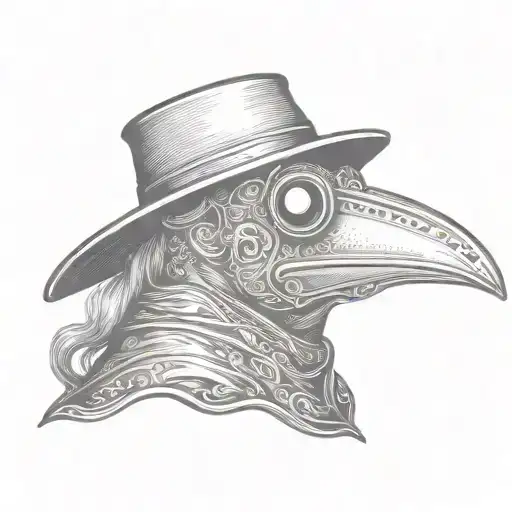 plague doctor mask tattoo design idea