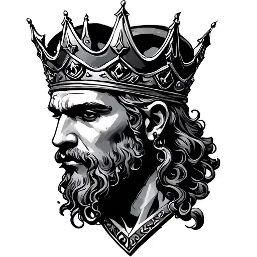 King von Gang Sign tattoo design idea