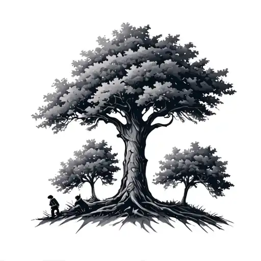  his a tree surgeon so something with tree, his 3 kids all boys all have autism so something with autism puzzle piece, I tattoo design idea