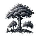  his a tree surgeon so something with tree, his 3 kids all boys all have autism so something with autism puzzle piece, I tattoo design idea