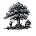  his a tree surgeon so something with tree, his 3 kids all boys all have autism so something with autism puzzle piece, I tattoo design idea