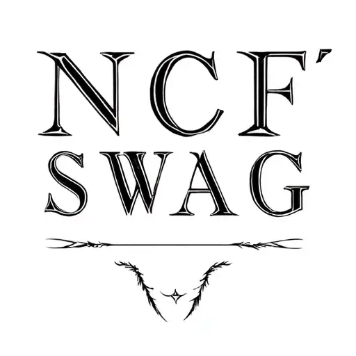 "NCF SWAG" micro drako tattoo design idea