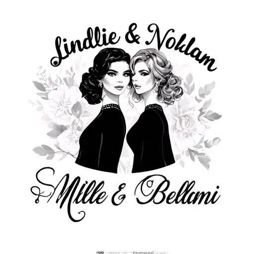 "Millie Belami" Names Lindy & Nolan tattoo design idea