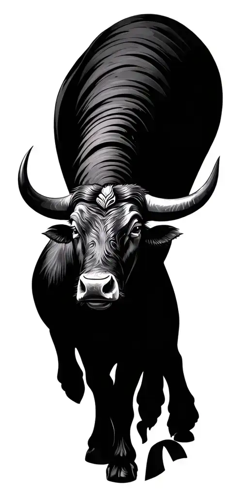 water buffalo Filipino tribal tattoo design idea