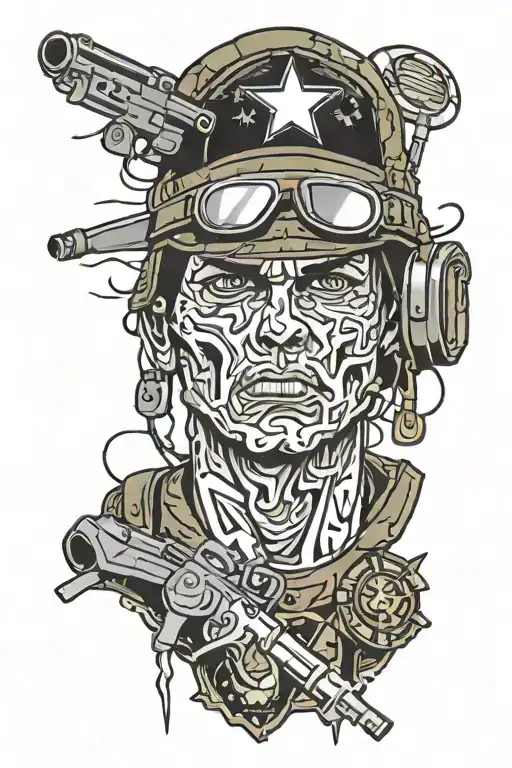 army ptsd tattoo design idea