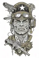 army ptsd tattoo design idea