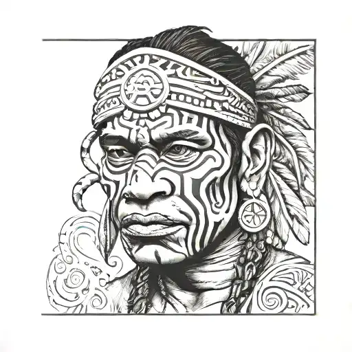 Puerto Rican Taino tattoo design idea