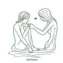 Best friend breakup secret love forever  tattoo design idea