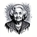 chocolate grandma tattoo design idea