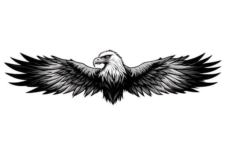 elk rocky mountains eagle usa tattoo design idea