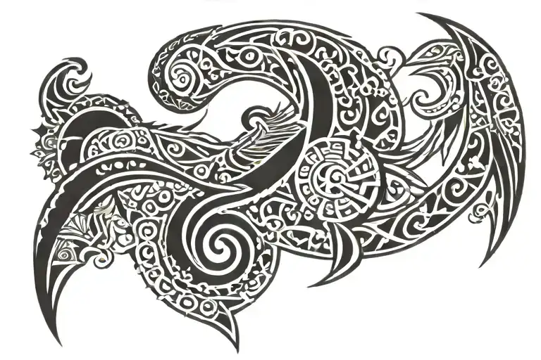 Polynesian tribal patterns tattoo design idea