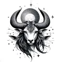 Pisces Aries Taurus celestial themed tattoo tattoo design idea